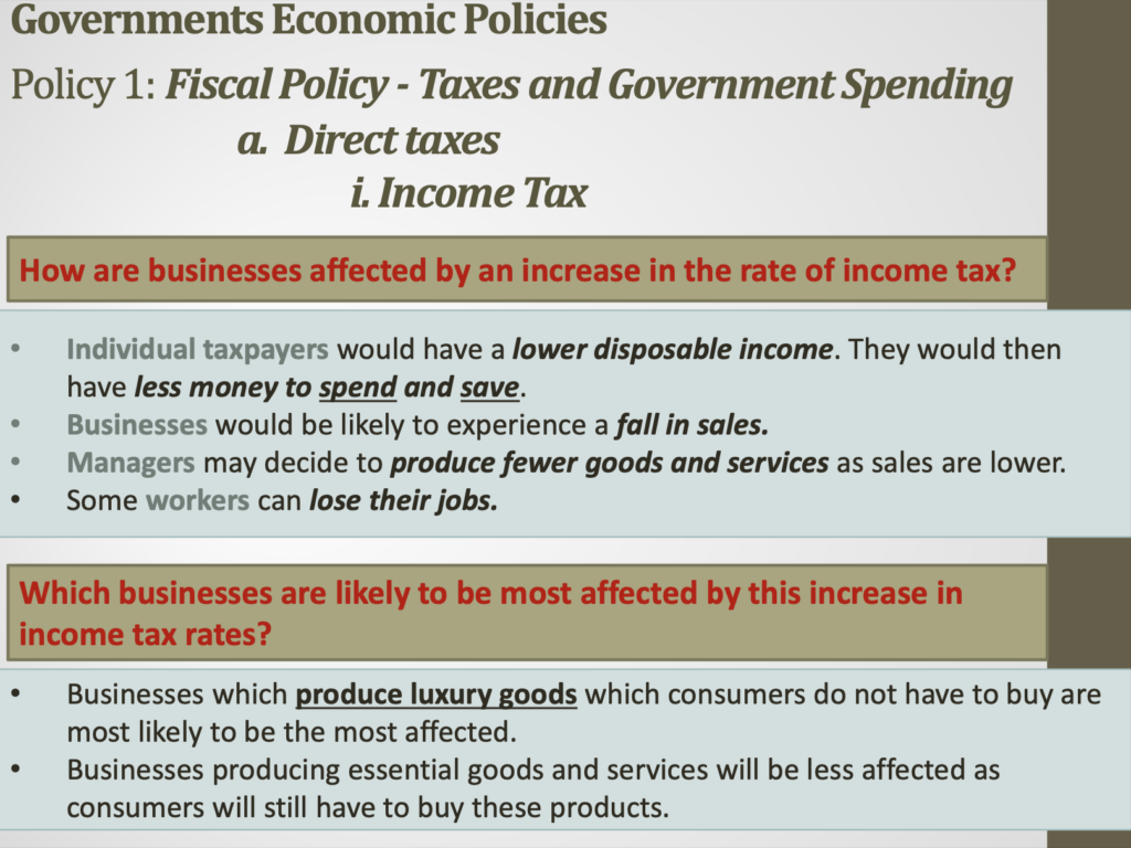 Government Objectives Presentation Notes